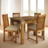 4 seater to 6 seater dining table set design made with solid sheesham wood & cushion seat