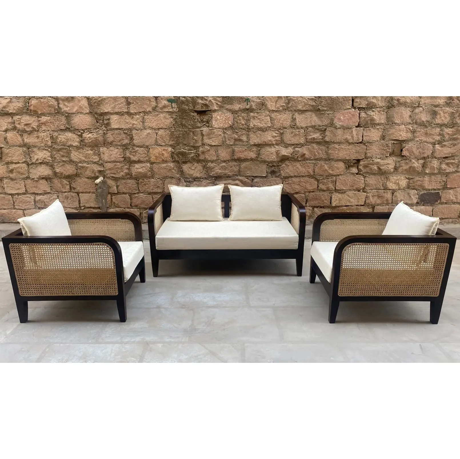 Designer-Wooden-Sofa-Set-With-Rattan-Cane-Work-Sheesham-Wood-3-2-1-Seater-Choose-Your-Combination