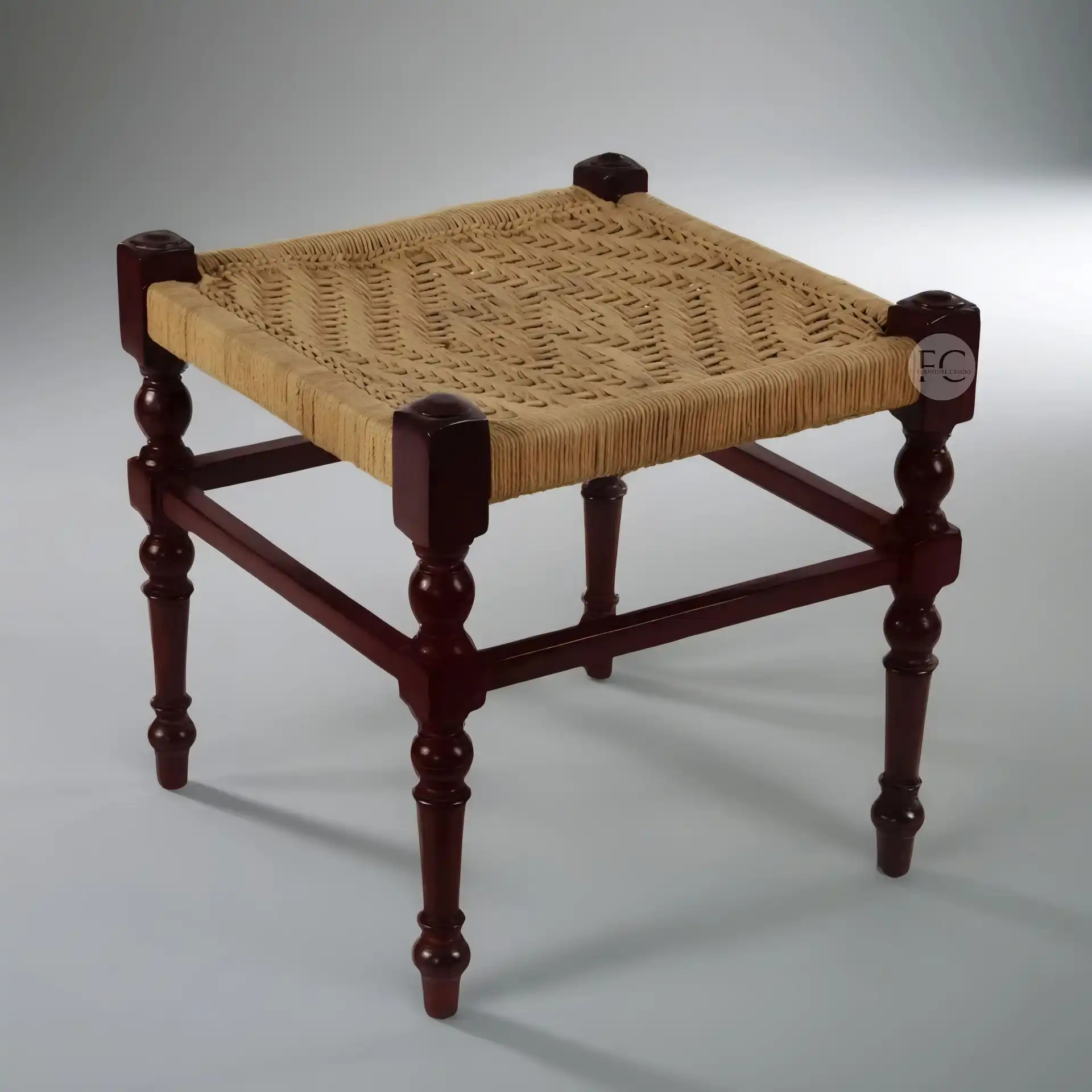 Mid Century Stool Design In Sheesham Wood