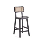 MID CENTURY BAR CHAIR - RESTAURANT CHAIR WITH RATTAN CANE WORK FOR HOME, CAFE & HOTEL!