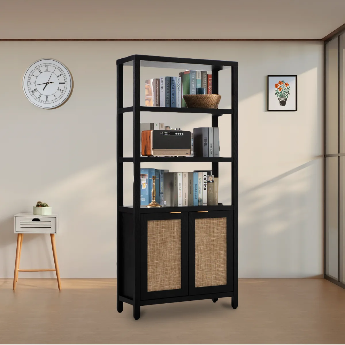 Solid-Sheesham-Wood-2-door-bookshelf-bookcase-display-rack-with-rattan-cane-work_1200x