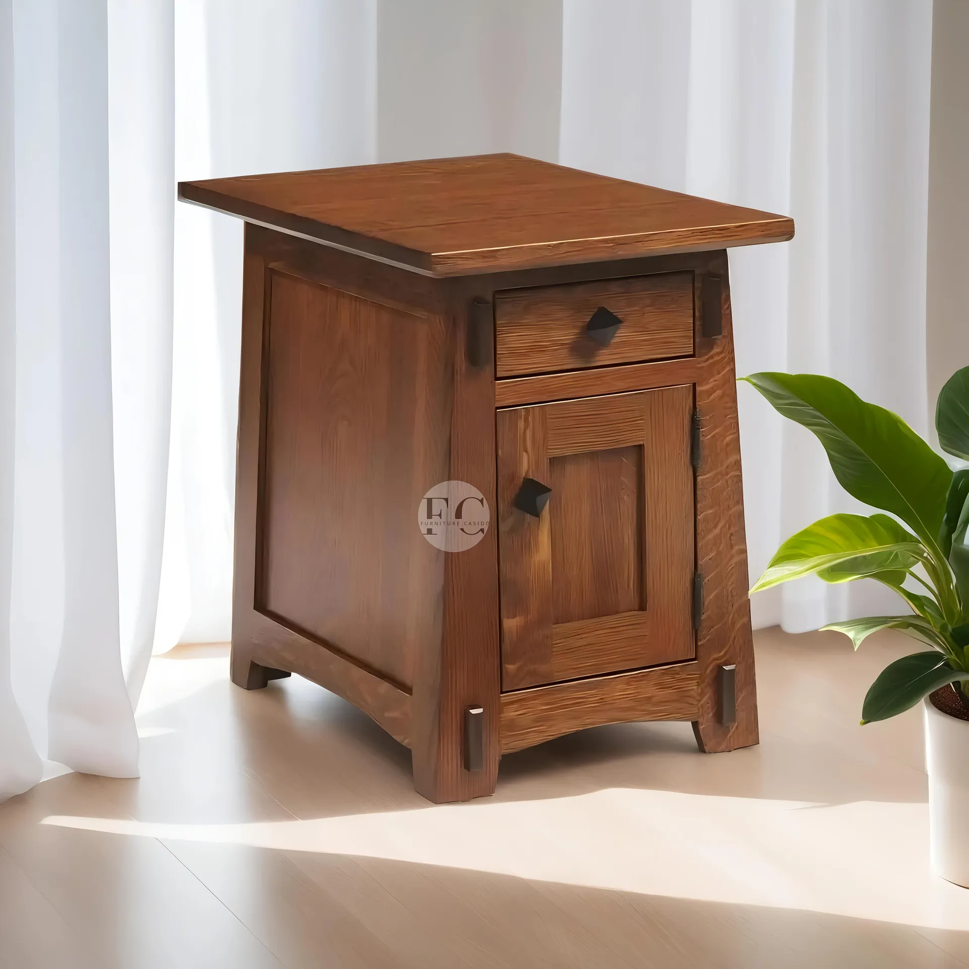 bedroom bedside table design made with solid sheesham wood - bedroom furniture