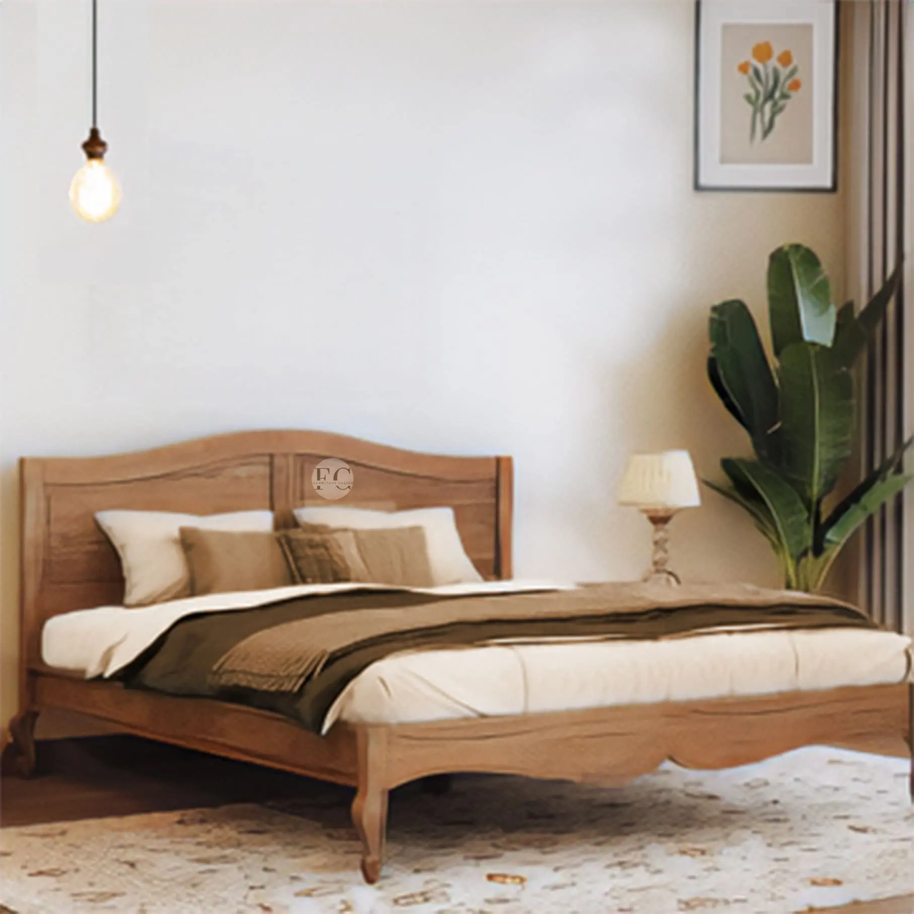 contemporary wooden bed design ( king size bed & queen size bed ) made with solid sheesham wood