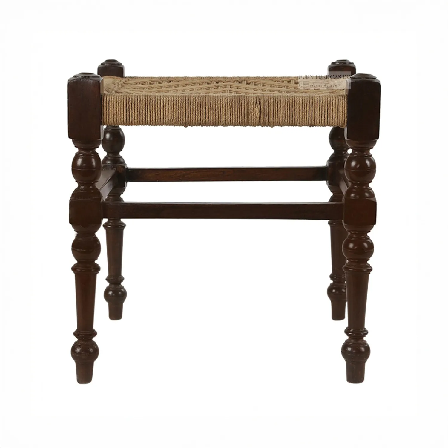 handcrafted small wooden stool - manji