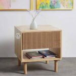MODERN SOLID WOODEN BEDSIDE TABLE DESIGN
