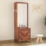 DESIGNER SOLID WOODEN DRESSING TABLE WITH DOOR STORAGE
