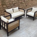 ARTISAN SOLID WOODEN SOFA SET WITH RATTAN CANE WORK - CHOOSE YOUR COMBINATION