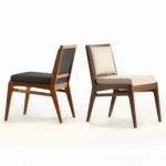 MODERN SOLID SHEESHAM WOOD RELAXING CHAIR WITH CUSHION BACKREST & SEAT