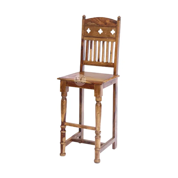 counter chair & bar chair made of solid sheesham wood - restaurant furniture