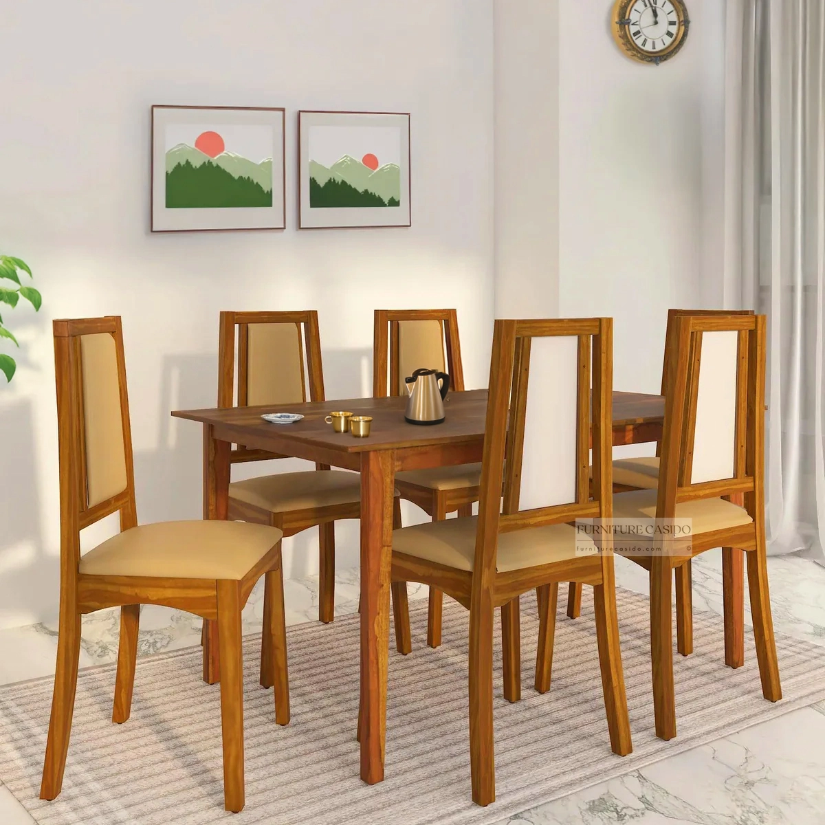 designer solid sheesham wooden dining set design 4 seater 6 seater 8 seater combinations - dining room furniture set