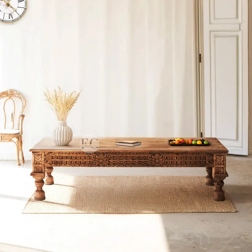 handcarved center table design & coffee table design for living room !