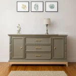 DESIGNER SOLID WOOD SIDEBOARD CABINET WITH 3 DRAWERS & 2 DOORS