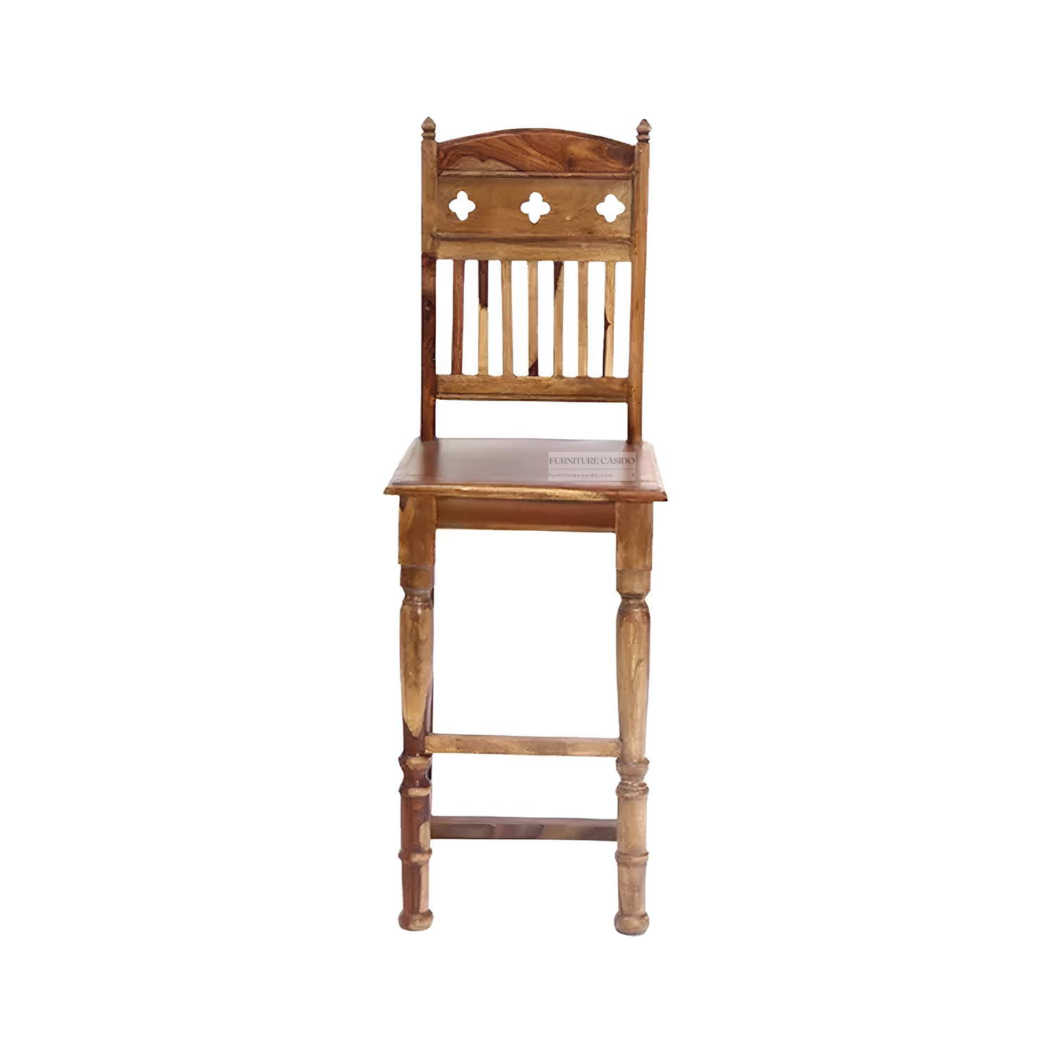 wooden bar chair with back - sheesham wood