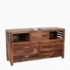 wooden chest of drawer design storage cabinet design with 2 shelves