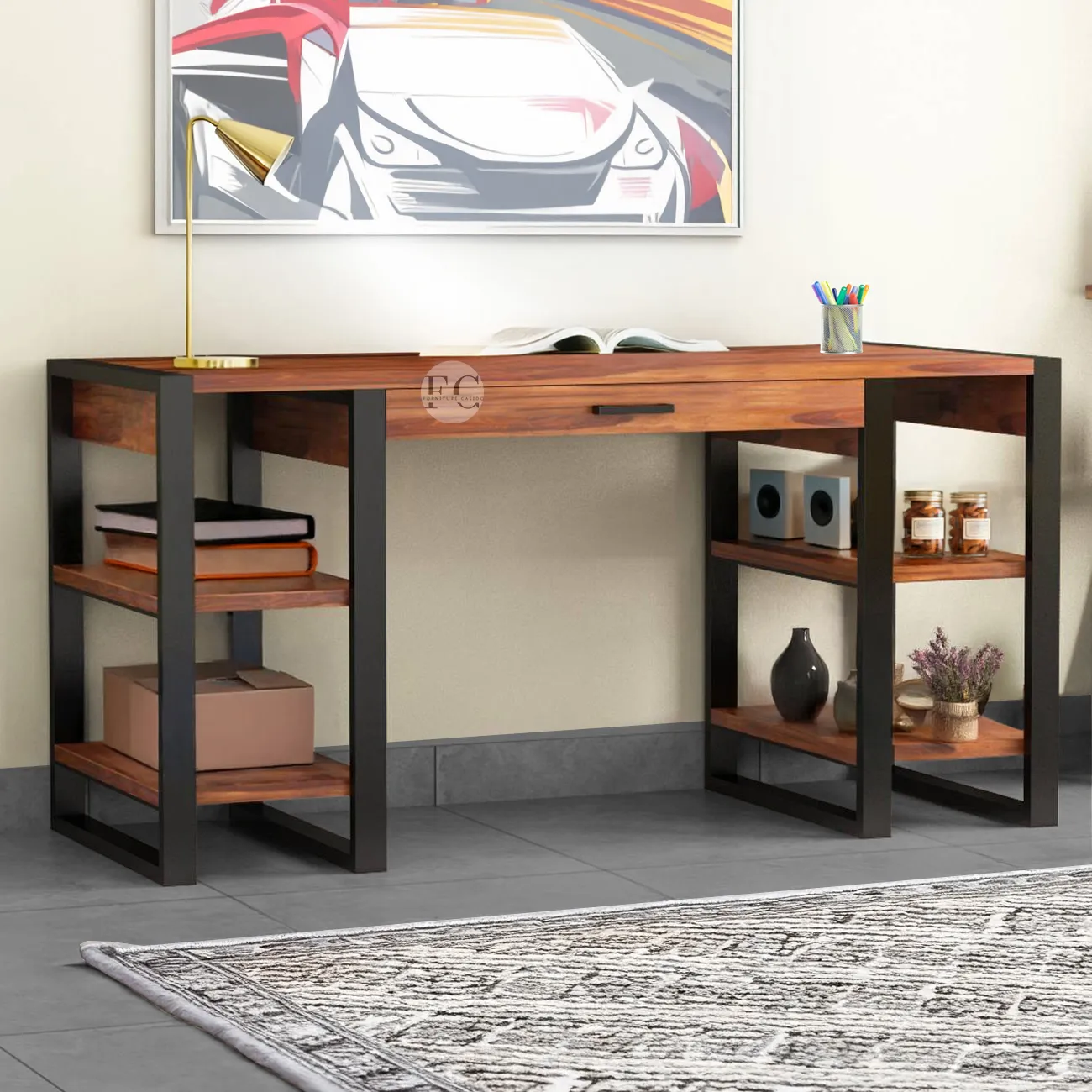 wooden study table - reading table - computer table table for office & home