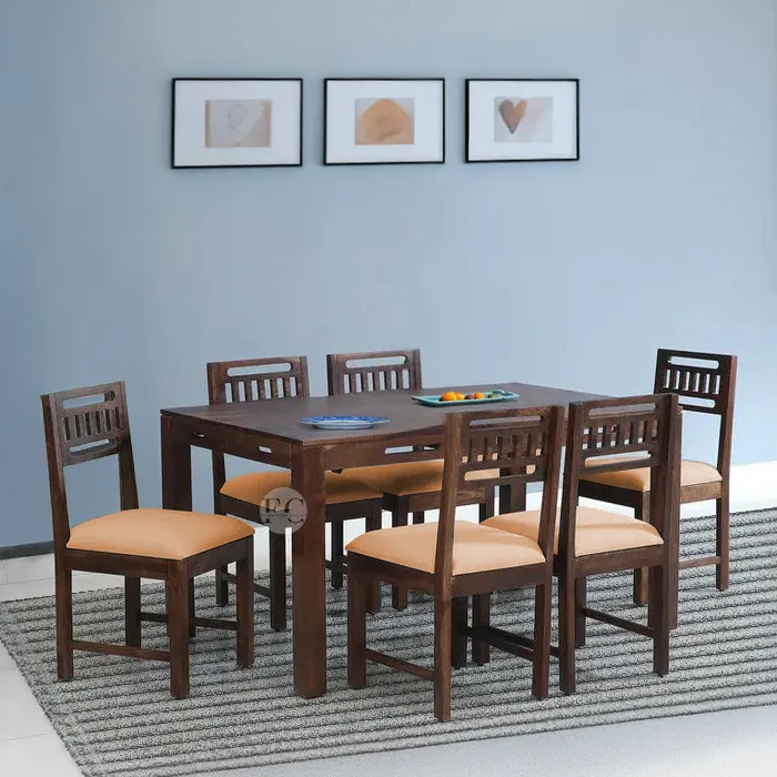 contemporary solid sheesham wood dining table design set 4 seater 6 seater 8 seater combination