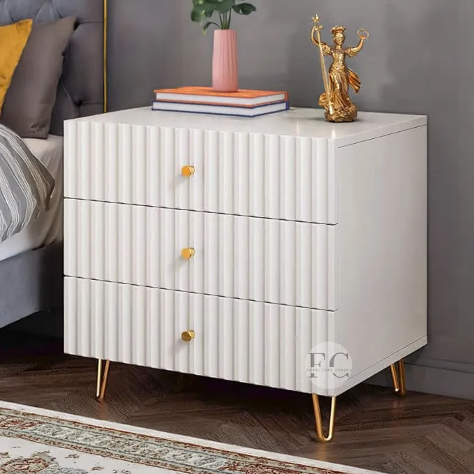 modern solid mango wood bedside table design bedside cabinet design with metal legs !