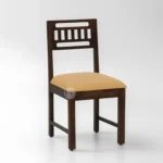 MINIMALIST SOLID SHEESHAM WOOD DINING CHAIR WITH CUSHION SEAT