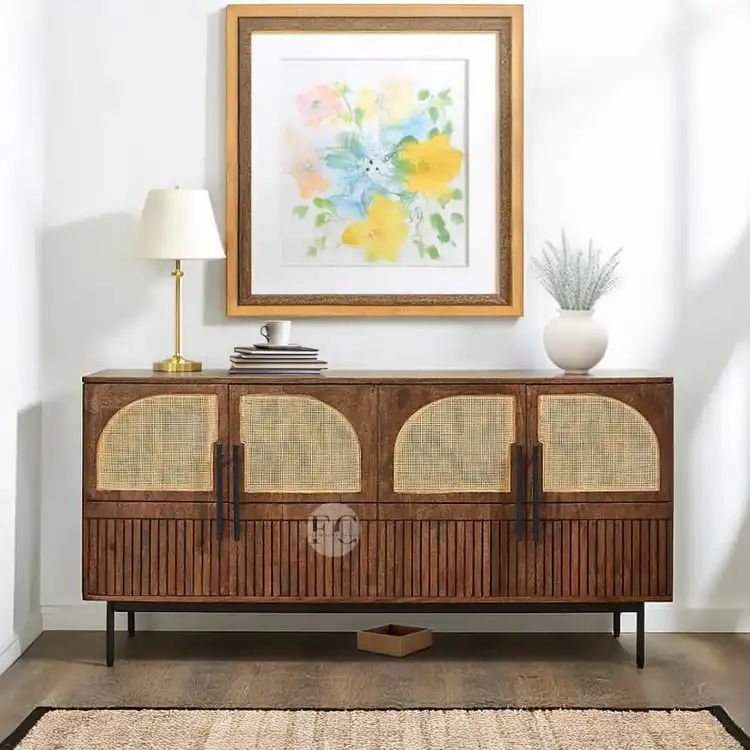 solid-wood-sideboard-cabinet-design-kitchen-cabinet-design-crockery-cabinet-design-with-rattan-cane-work-