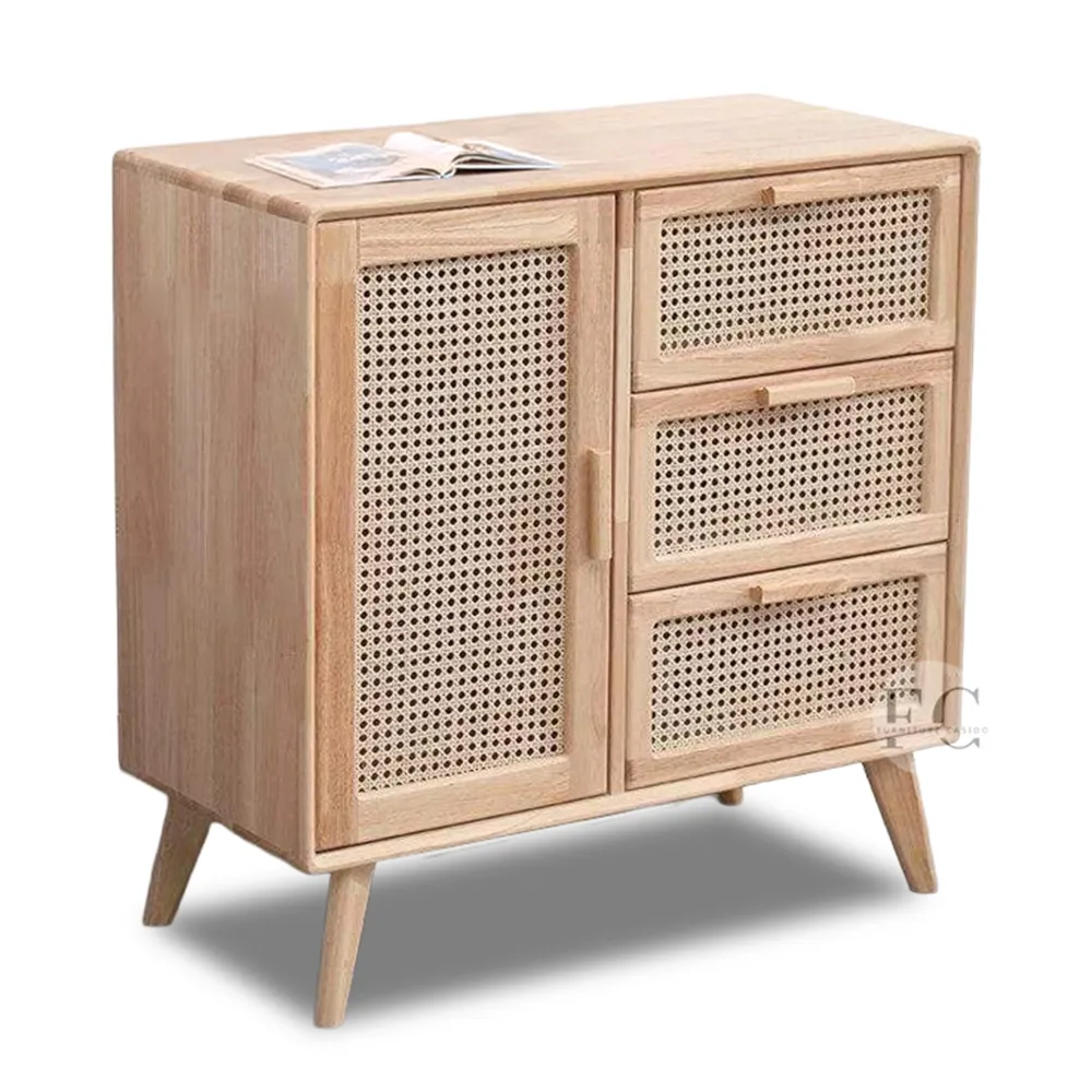 solid wood sideboard designs - small kitchen cabinet design with rattan cane work