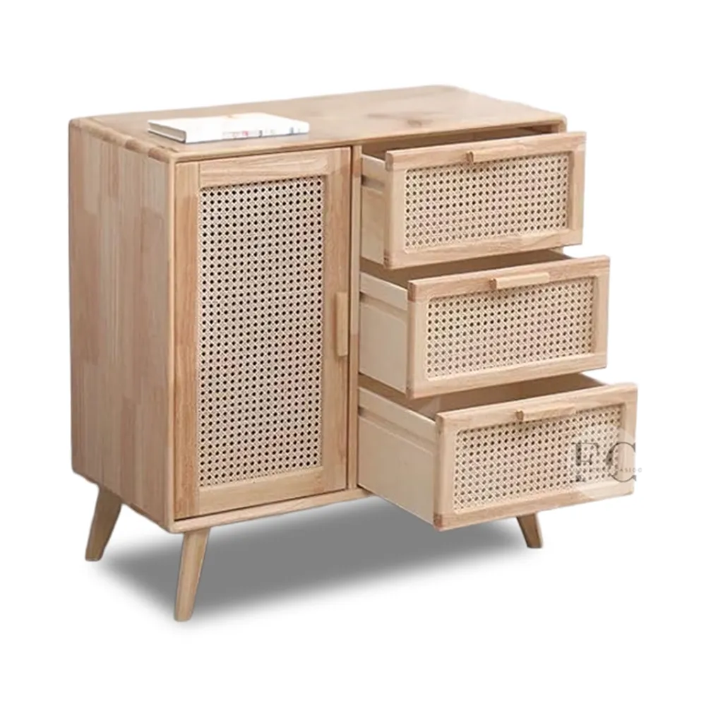 solid wood sideboard designs - small kitchen cabinet design with rattan cane work