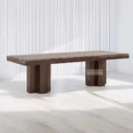VEDIC 6 SEATER WOODEN DINING TABLE WITH CARVING DESIGN