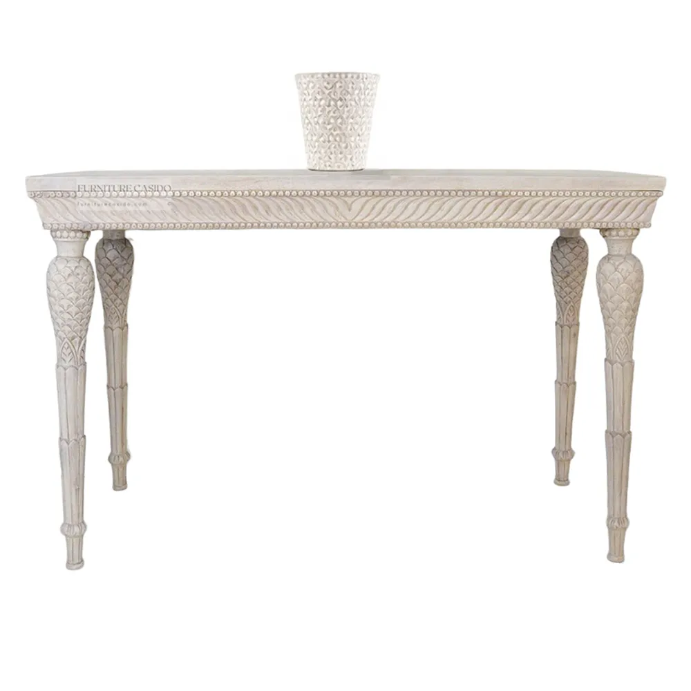 solid sheesham wood console table design
