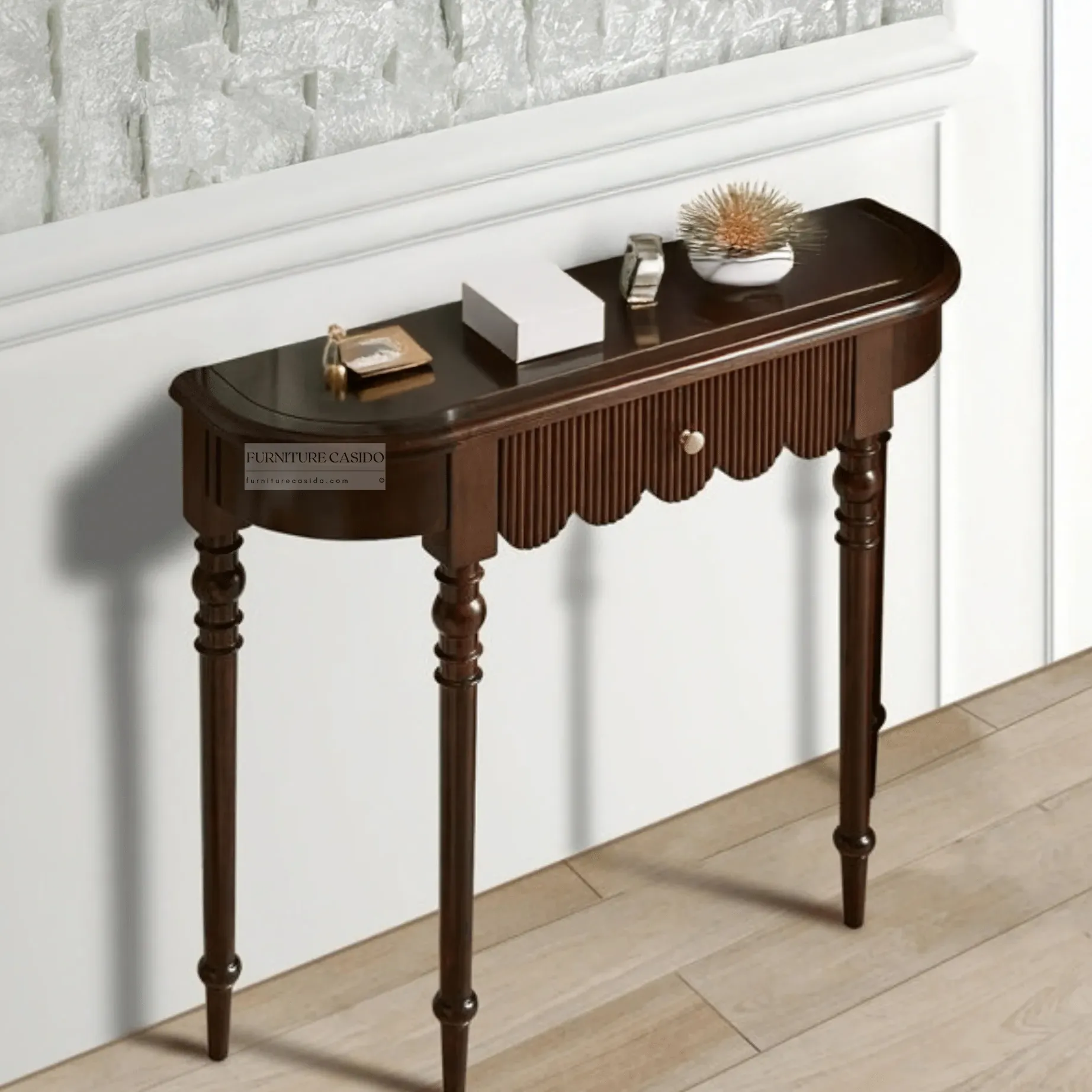 solid wood entryway console table design