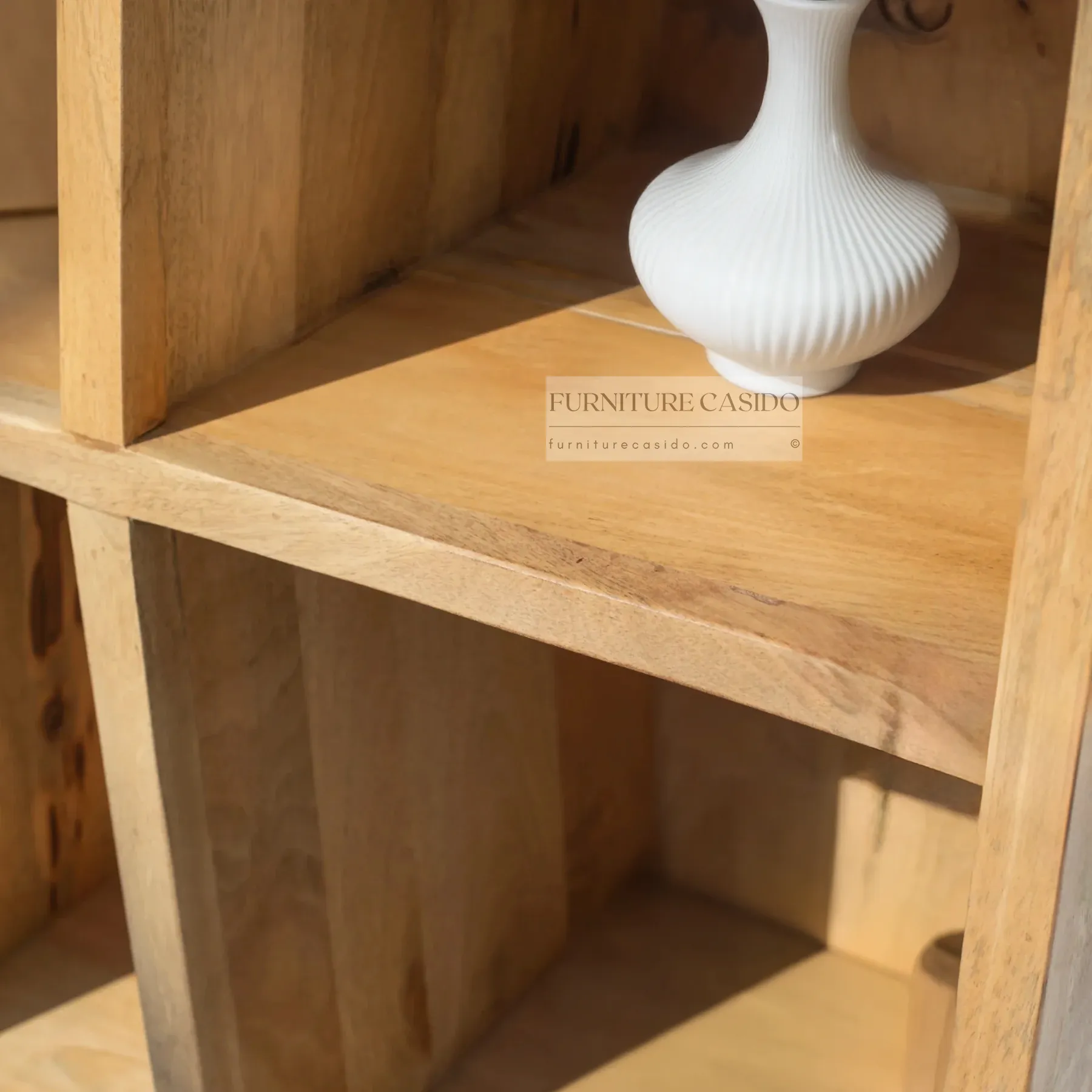 solid wooden display rack - bookshelf