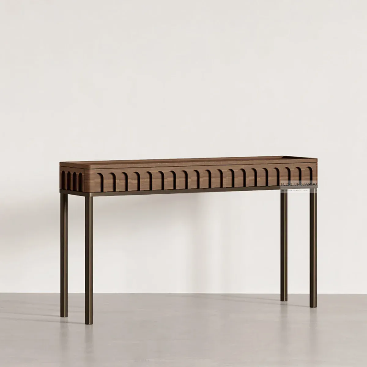 solid wooden entrance console table with drawers