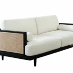 MODERN SOLID SHEESHAM WOODEN 2 TWO SEATER SOFA DESIGN WITH RATTAN CANE