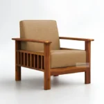 LUZORA SOLID SHEESHAM WOODEN SINGLE SEATER SOFA