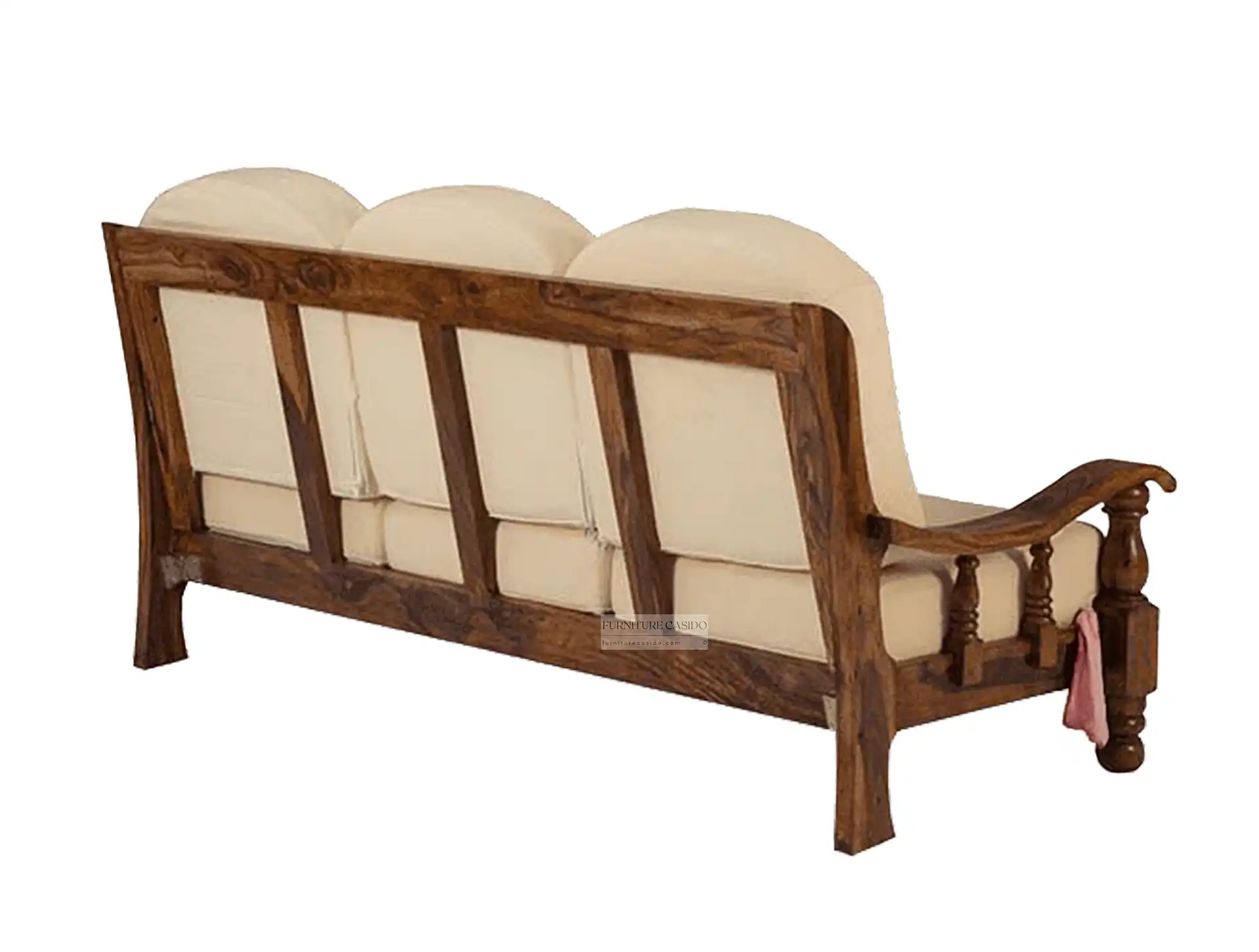 5 five seater wooden sofa set 3 1 1 with center table - solid sheesham wood