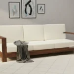 AVENTO SOLID WOODEN TRIPLE SEATER SOFA WITH CUSHION - 3