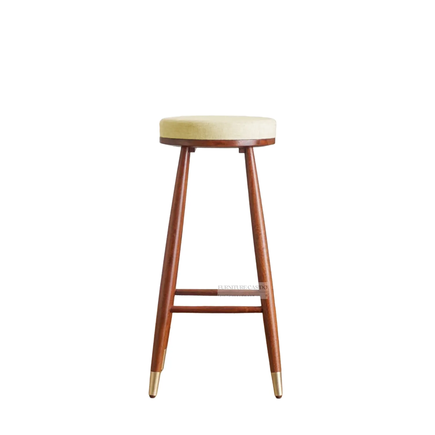 mid century solid wooden bar stools
