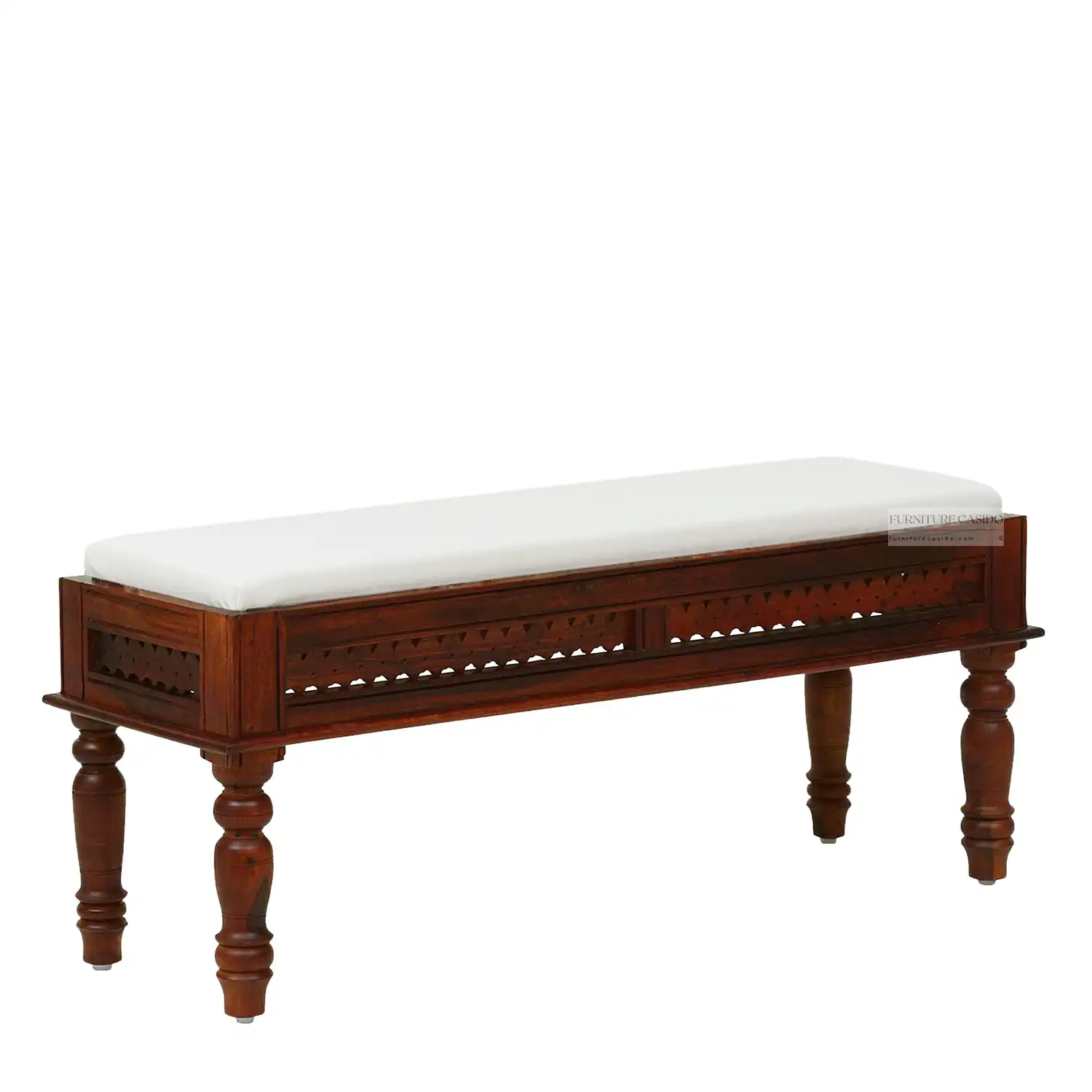 sheesham wood 6 seater dining table with bench