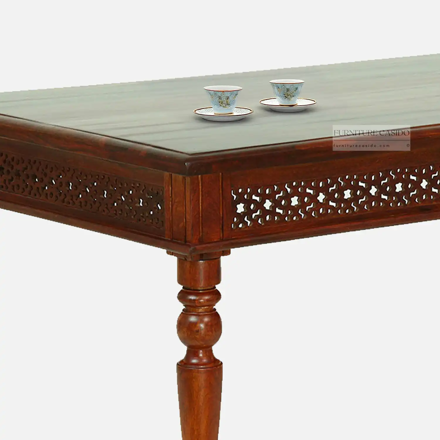 sheesham wood 6 seater dining table with bench