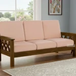 CONTEMPORARY SOLID 3 THREE SEATER WOODEN SOFA - SHEESHAM WOOD