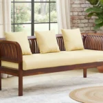 VELORA SOLID SHEESHAM WOOD 3 SEATER SOFA