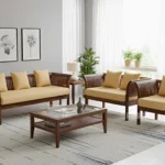VELORA SOLID SHEESHAM WOOD 6 SEATER SOFA SET - 3 2 1 SOFA SET