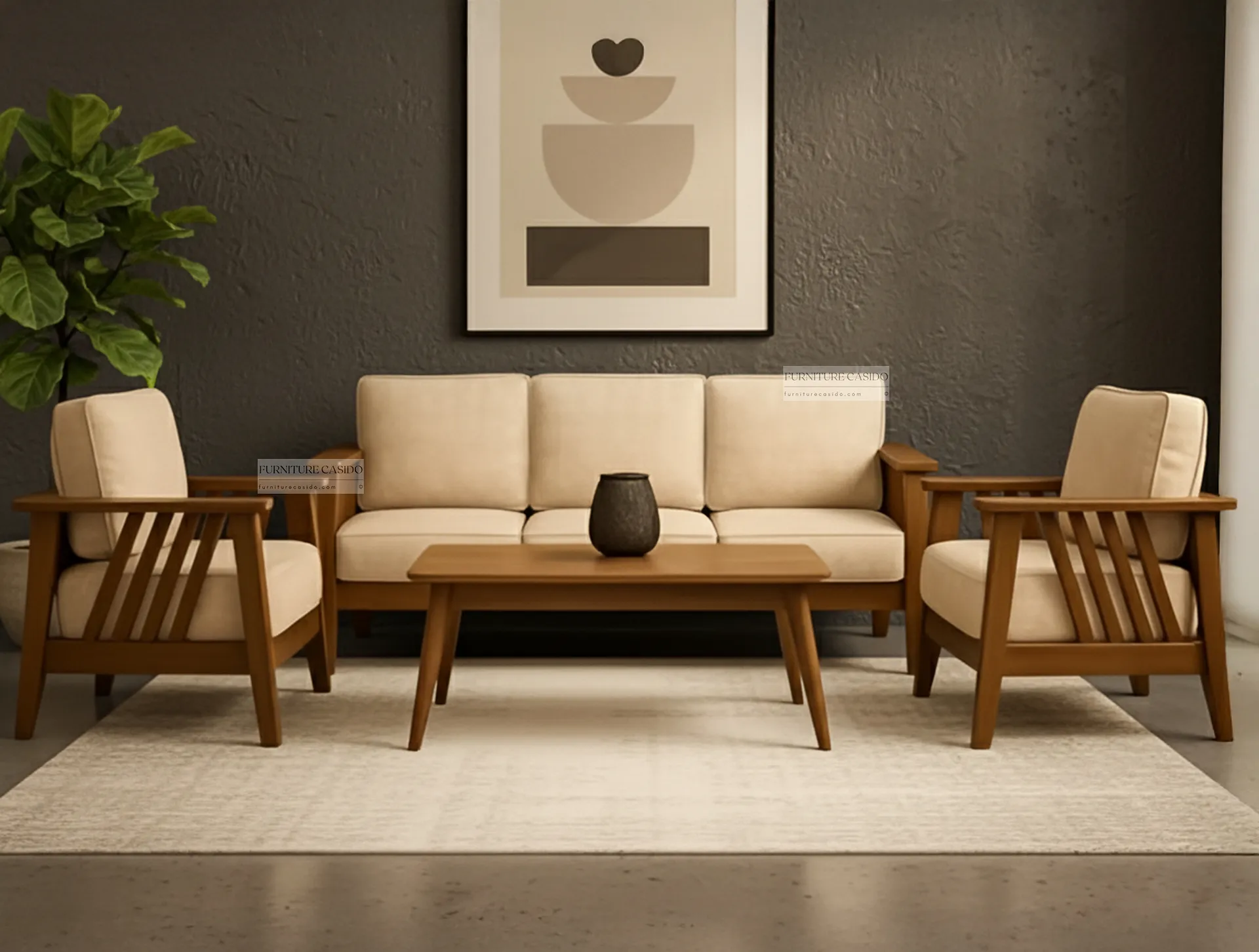 solid sheesham wooden 5 seater sofa set design - 3 1 1 sofa set design with table