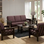 CONTEMPORARY SOLID WOODEN SOFA SET 3 1 1 | SHEESHAM WOOD - MULTIPLE SET OPTIONS