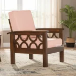 CONTEMPORARY SOLID WOODEN SOFA SINGLE SEATER - SHEESHAM WOOD