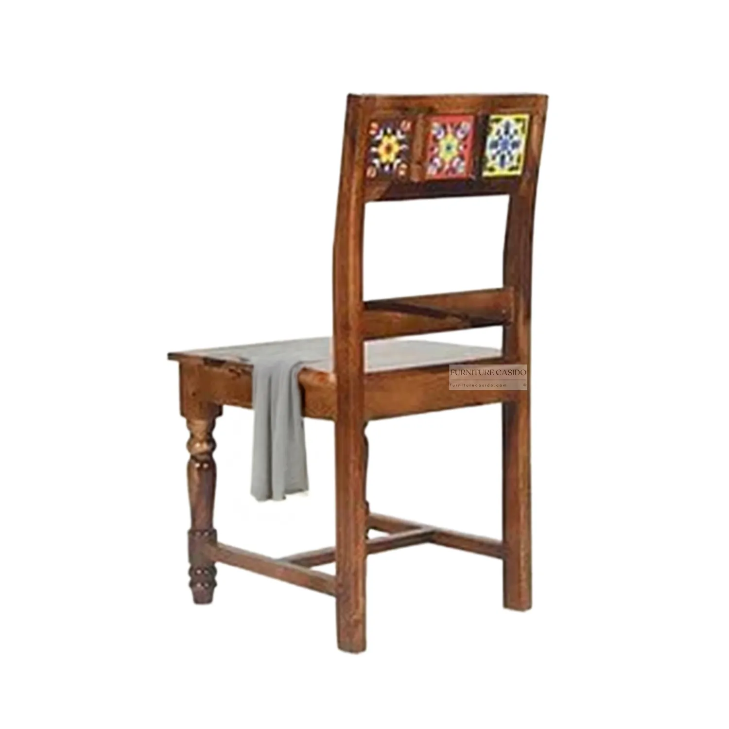 mosaic sheesham wood dining table set 6 seater