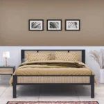 QUEEN SIZE RATTAN BED WITH CANE WORK - BEDROOM DECOR