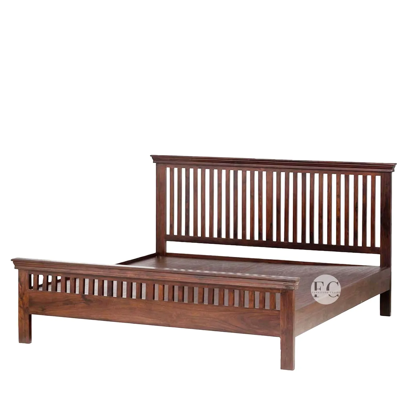 solid wood king size bed without storage - bedroom furniture