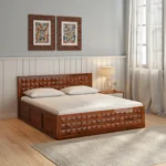 DIAMOND WOODEN QUEEN SIZE BED BOX WITH STORAGE