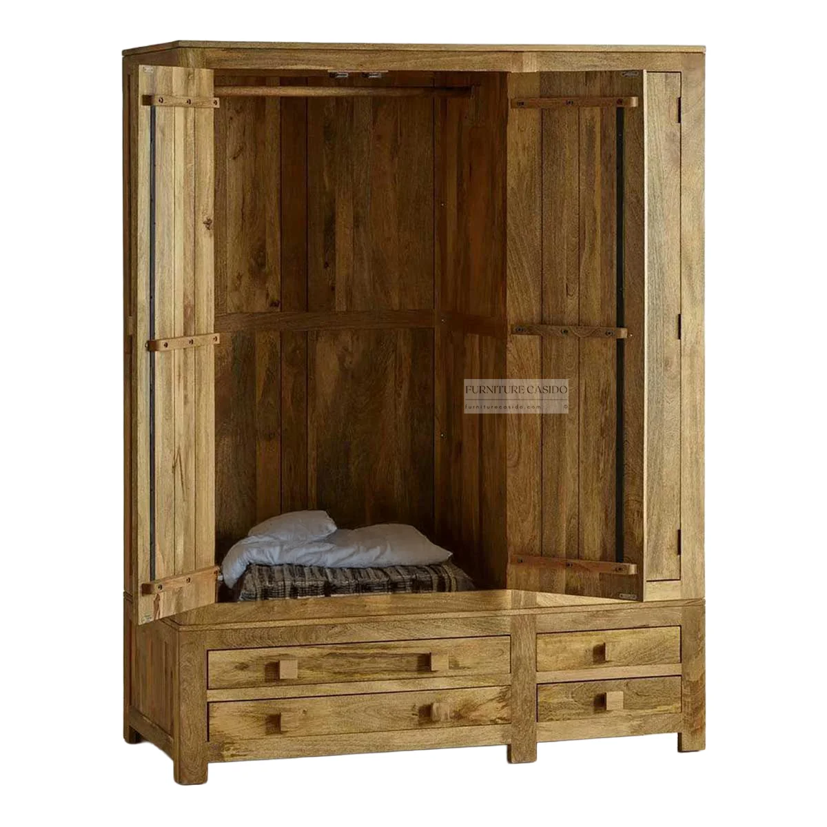 modern wardrobe design for bedroom - 3 door wooden wardrobe design